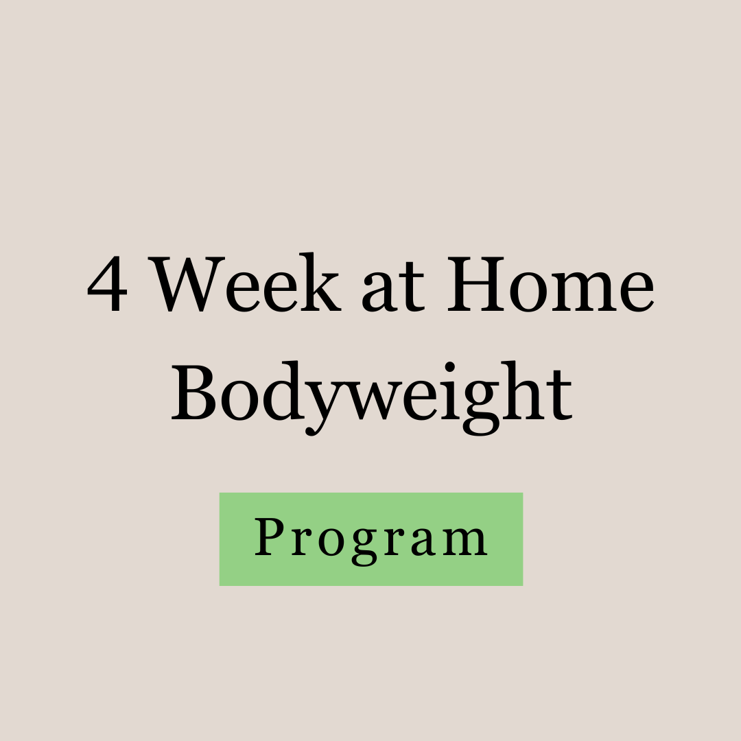 4 Week at Home Bodyweight for Beginners
