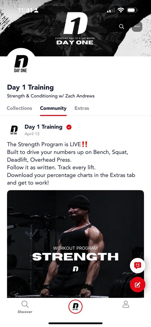 Day 1 Training App - Strength & Conditioning w/ Zach Andrews